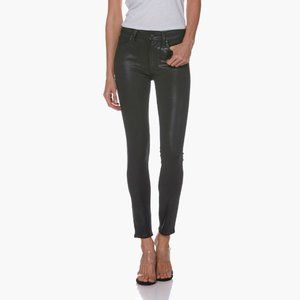 Paige Hoxton Ankle Black Fog Luxe Coated Jeans 27